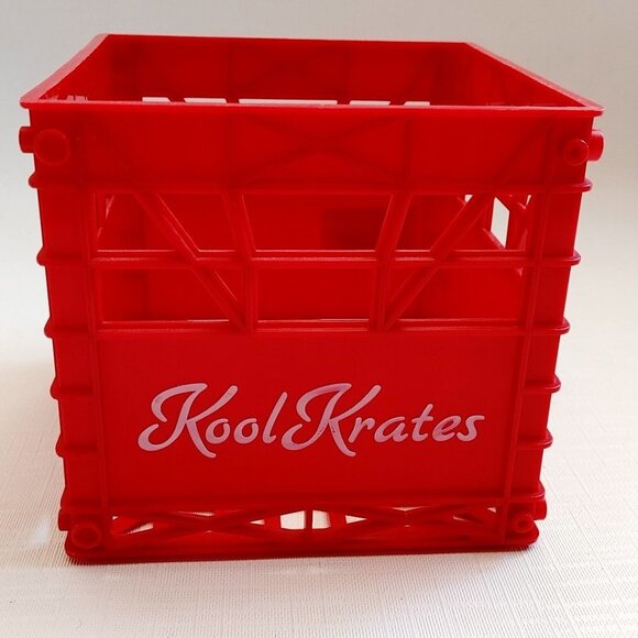 Kool Krates Other - RETRO Kool Krates Media Storage for 12 CDs Red with White Letters
